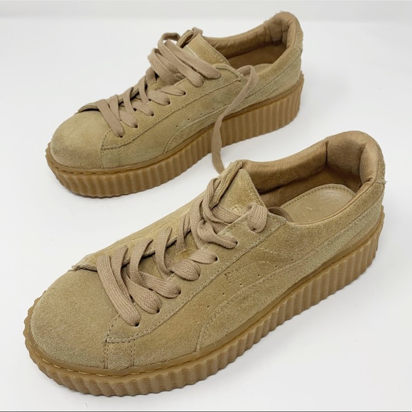FENTY x Puma Creeper Platform Tan Sneakers 7.5 - Picture 5 of 11